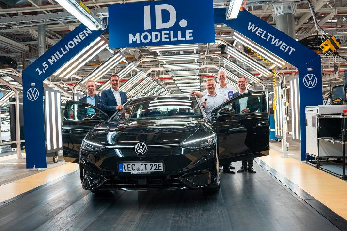 Mérföldkő az átalakulásban: a Volkswagen leszállította az 1,5 milliomodik, teljesen elektromos ID.-modellt